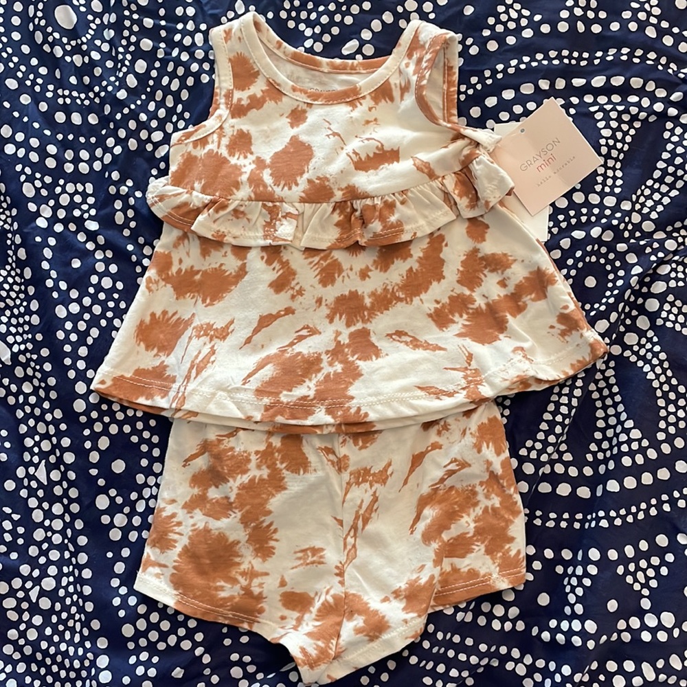 Grayson Mini Hello Adorable 3-6m Baby Girl’s Top & Bottom Set - Picture 1 of 5